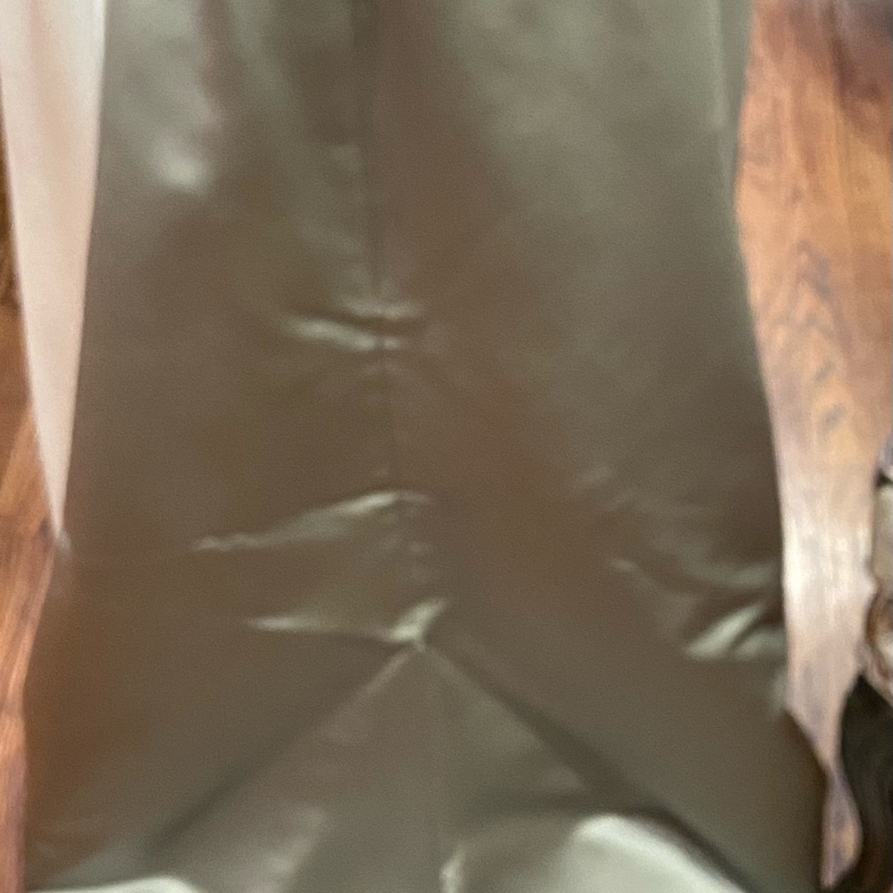 Sea foam green satin gown